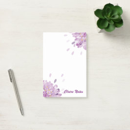 Bloco De Notas Flor de Globo Roxa Personalizada