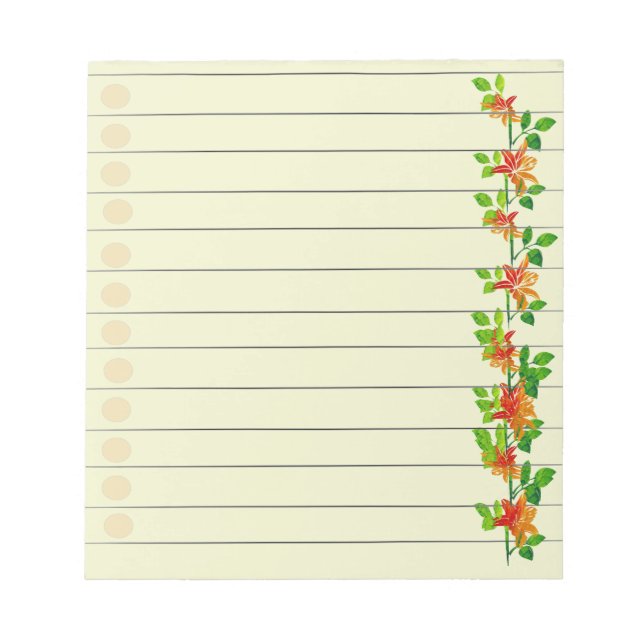Bloco de Notas Flor de Laranja (Frente)