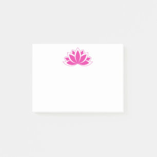 Bloco De Notas Flor de Lotus budista cor-de-rosa original do