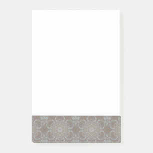 Bloco De Notas Flor de Neve Azul Elegante