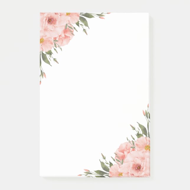 Bloco De Notas Flor de Rosa Aquarela (Frente)