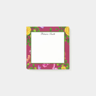 Bloco De Notas Flor De Rosa Pia Amarelo Elegante E Puro