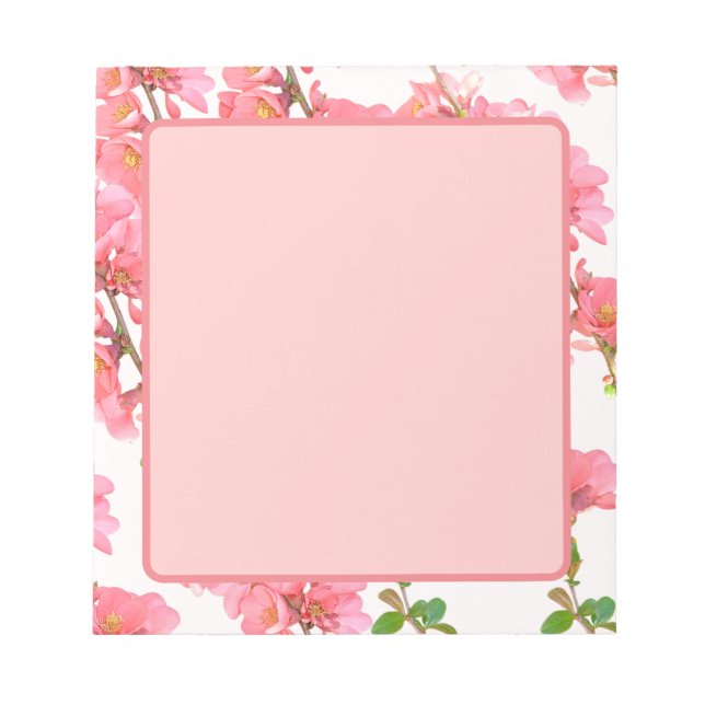 Bloco de Notas Flor de Sakura Rosa (Frente)