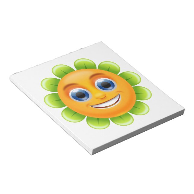 BLOCO DE NOTAS FLOR DO SMILEY FACE (Inclinado)