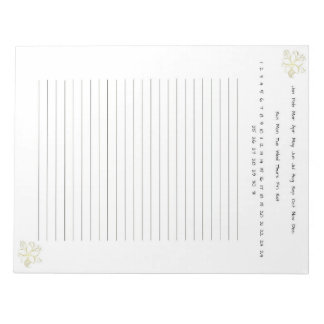 Bloco De Notas flor Dourada