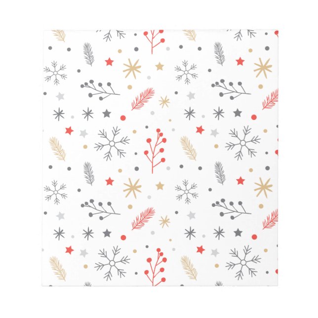 Bloco De Notas Flor E Estrela Xmas (Frente)