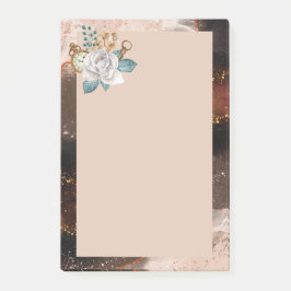 Bloco De Notas Flor e Granito Post-it Notes
