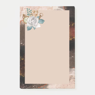Bloco De Notas Flor e Granito Post-it Notes