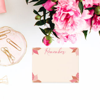 Bloco De Notas Flor Feliz, Rosa e Vermelho