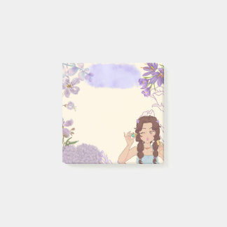 Bloco De Notas Flor Menina 1 Notas Adesivas