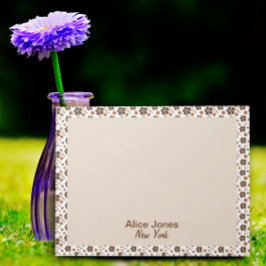 Bloco De Notas Flor natural castanho escuro