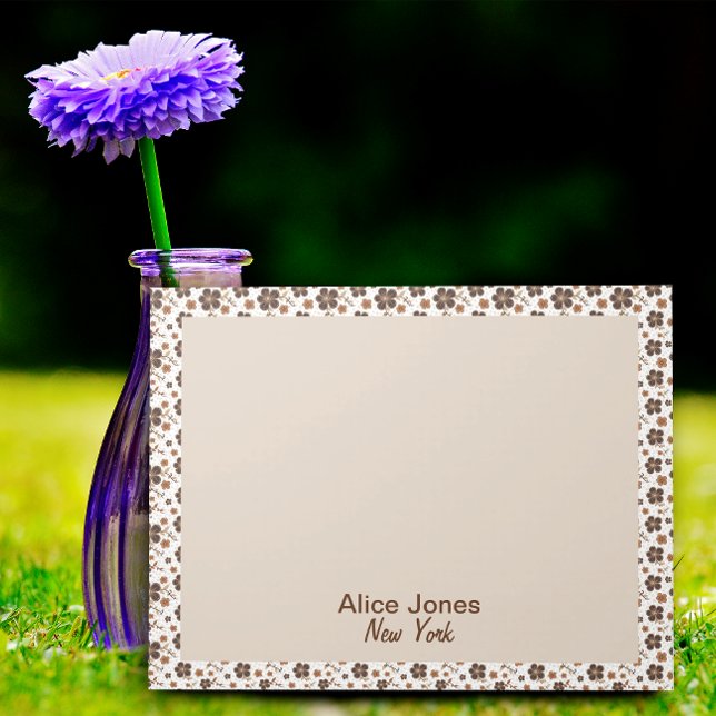 Bloco De Notas Flor natural castanho escuro (Criador carregado)