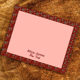 Bloco De Notas Flor natural castanho-escuro