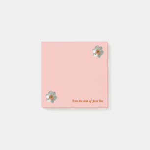 Bloco De Notas Flor-Primavera Daffodil Rosa