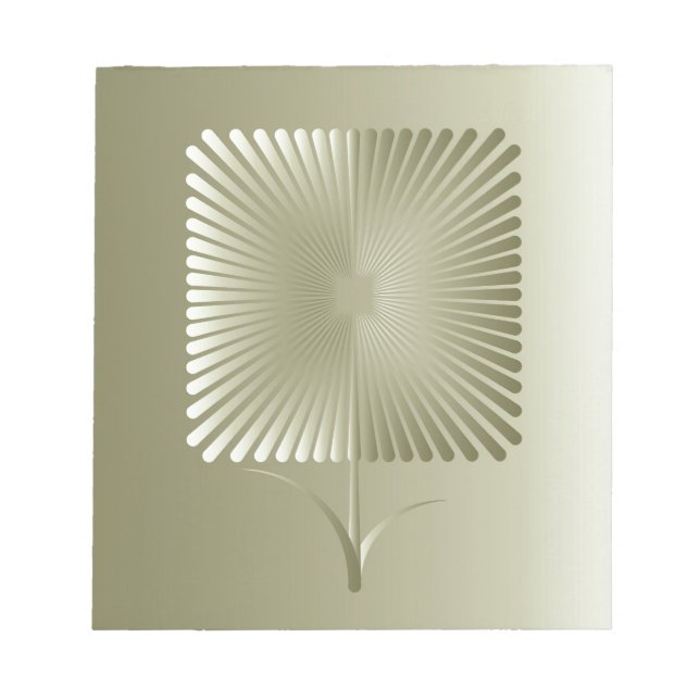 Bloco De Notas Flor quadrada ouro (Frente)
