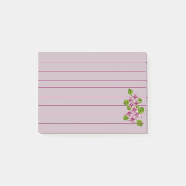 Bloco de Notas Flor Rosa (Frente)