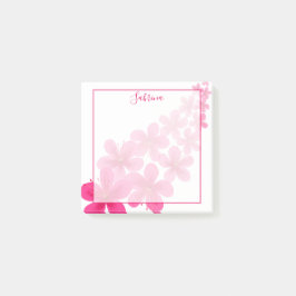 Bloco De Notas Flor Rosa Elegante