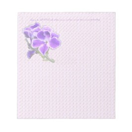 Bloco De Notas Flor Roxa