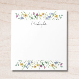 Bloco De Notas Flor Selvagem Personalizada
