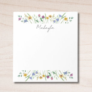 Bloco De Notas Flor Selvagem Personalizada