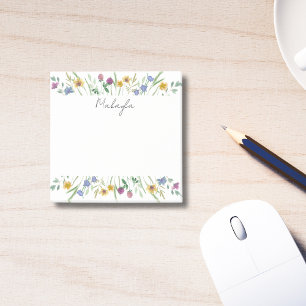 Bloco De Notas Flor Selvagem Personalizada