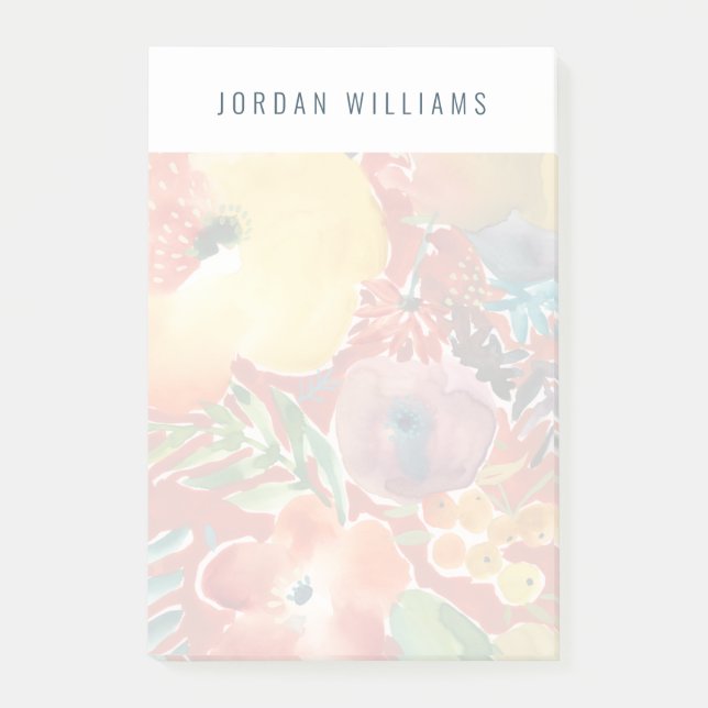 Bloco De Notas Florais Abundantes III (Frente)