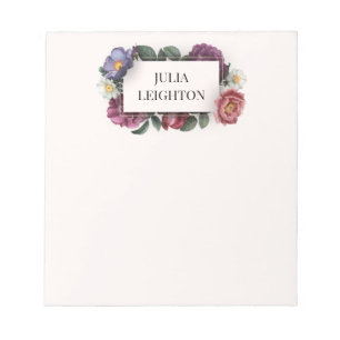 Bloco De Notas Florais escuros