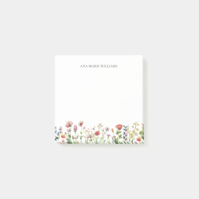Bloco De Notas Florais Moderno Minimalista (Frente)