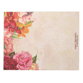 Bloco De Notas Florais Vintage Elegantes | Papel Antigo | Colorid