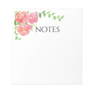 bloco de notas floral