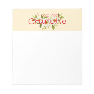 Bloco De Notas Floral Boho Country margarida aquarela amarelo