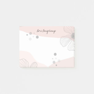 Bloco De Notas Floral Bonito de Planta Botânica Personalizada