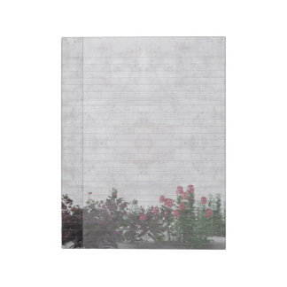 Bloco De Notas Floral Border Gray Marble Legal Notepad