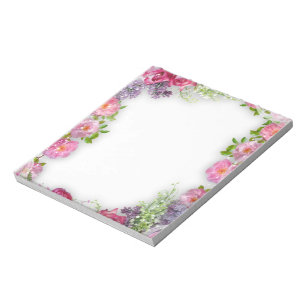 Bloco de Notas Floral Colorido Fofo