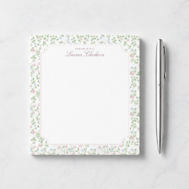 Bloco de Notas Floral Cottagecore Da Mesa