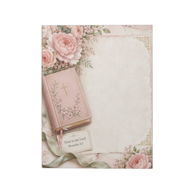 Bloco de Notas Floral da Bíblia (Invertido)