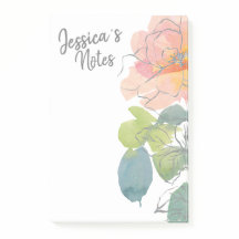 Floral de Aquarela Coral e Rosa