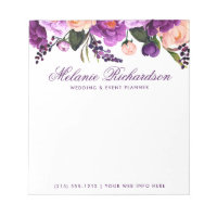 Floral de Aquarela Ultra Violeta Elegante