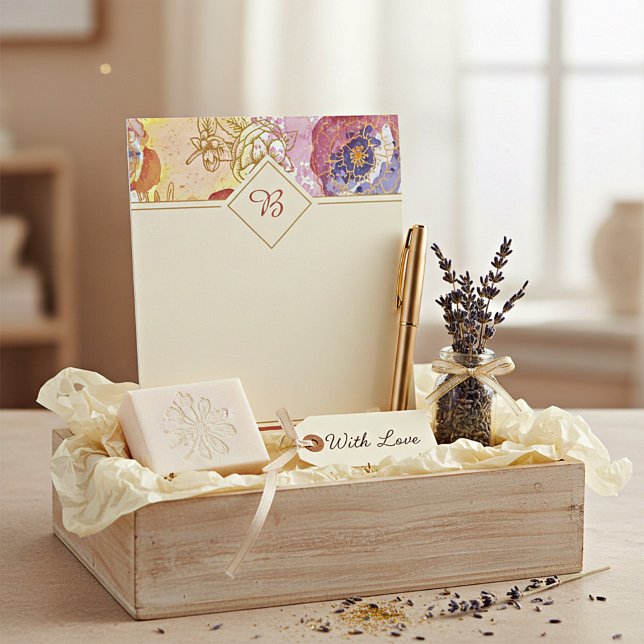 Bloco de notas floral elegante (Criador carregado)