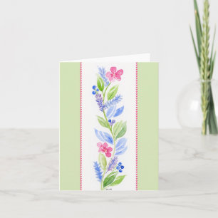 Bloco de Notas Floral em Aquarela Pintado à Mão em