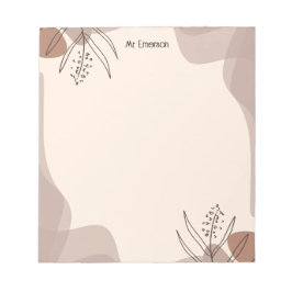 Bloco de Notas Floral Esboço Simples