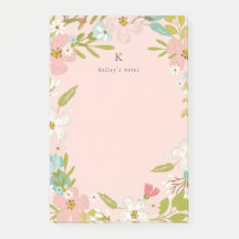 Floral feliz no rosa