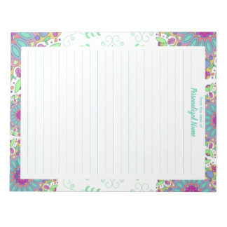 Bloco De Notas Floral Finesse Lined