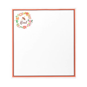 Bloco De Notas Floral gentileza