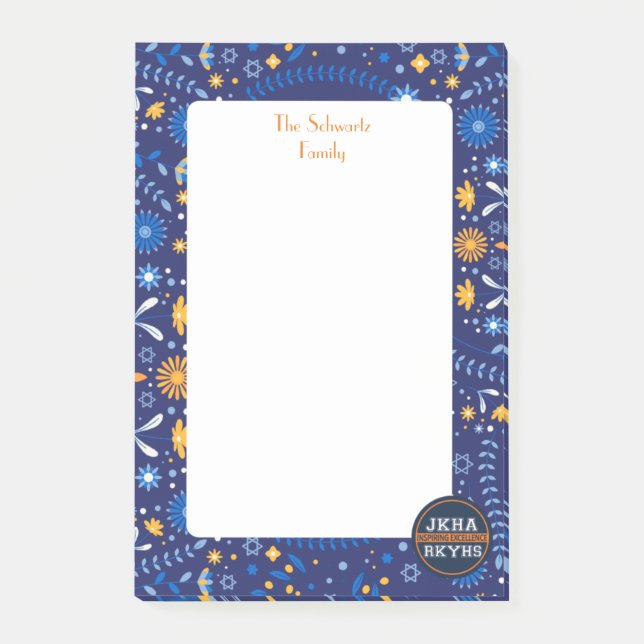 Bloco De Notas Floral Mitzvot (Frente)