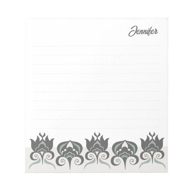 Bloco De Notas Floral modern elegant earthy CC1290 lined (Frente)