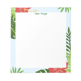 Bloco De Notas Floral Moderno Elegante Nome Personalizado