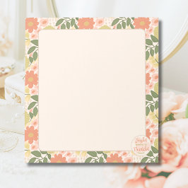 Bloco de Notas Floral - Momentos Alegres Coração G