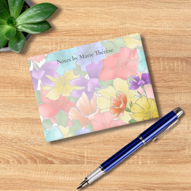 Bloco De Notas Floral Personalizado (Criador carregado)