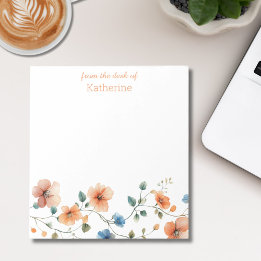 Bloco de Notas Floral Personalizado